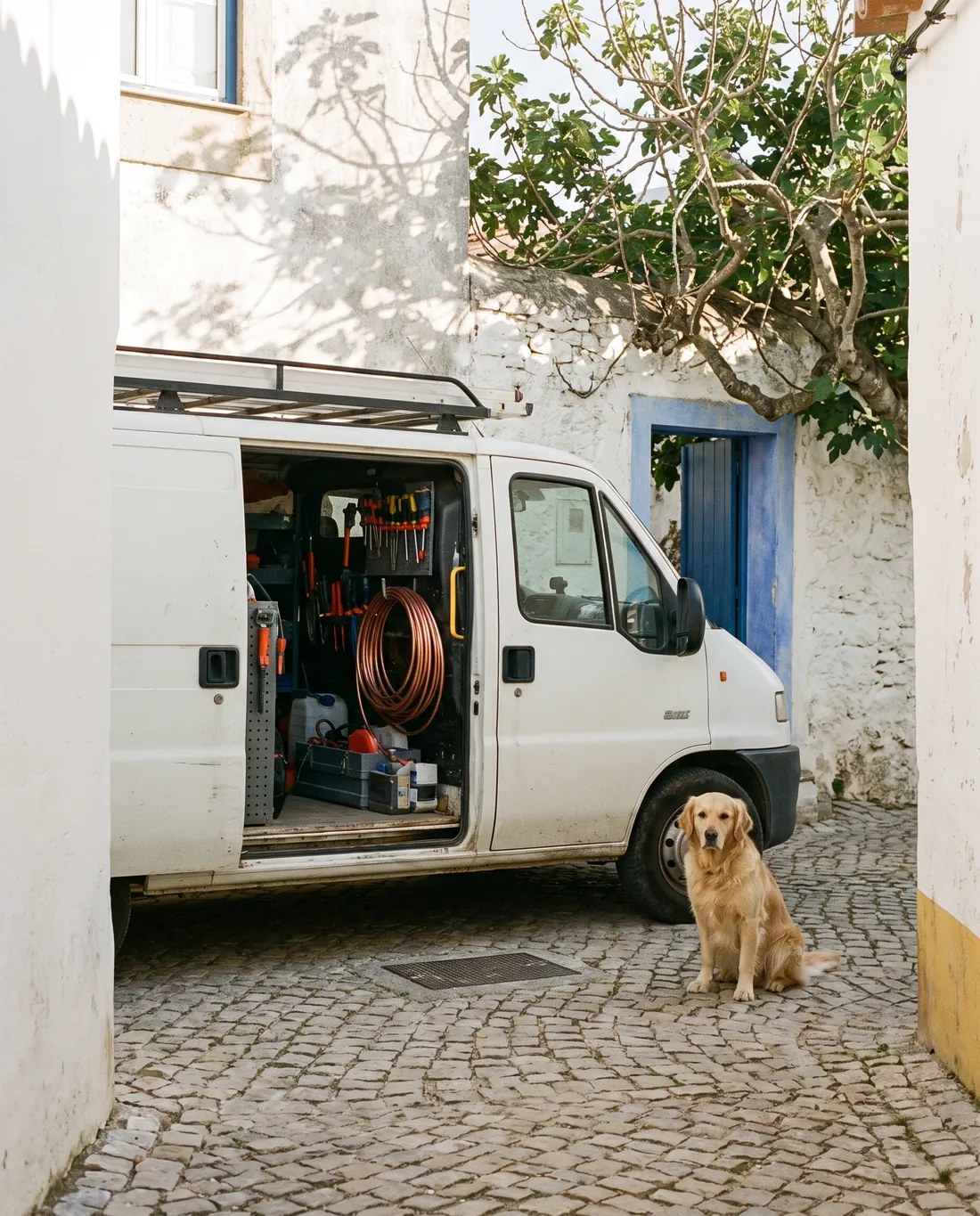 Local service van and tools — service business websites